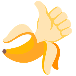 thumbs up and banana
