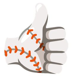 thumbs up and baseball
