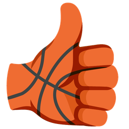 thumbs up and basketball