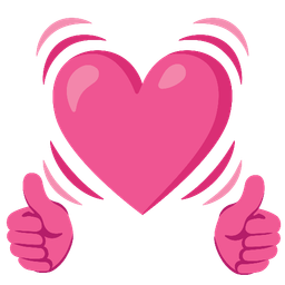 thumbs up and beating heart