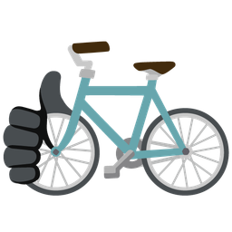 thumbs up and bicycle