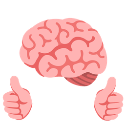 thumbs up and brain