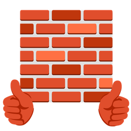 thumbs up and brick