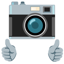 thumbs up and camera