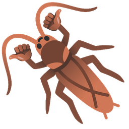 thumbs up and cockroach