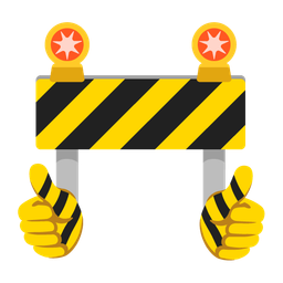 thumbs up and construction