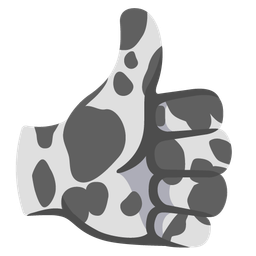 thumbs up and cow face