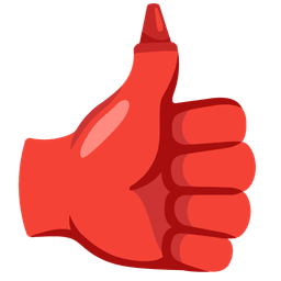 thumbs up and crayon