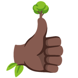 thumbs up and deciduous tree