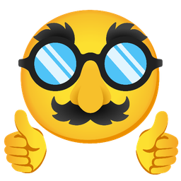 thumbs up and disguised face