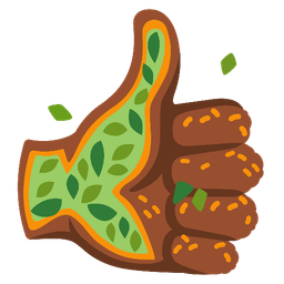 thumbs up and falafel