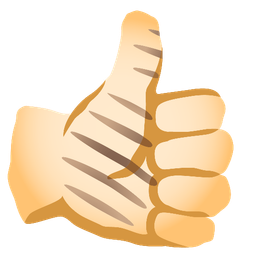 thumbs up and flatbread