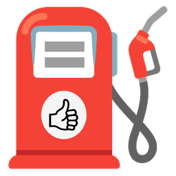 thumbs up and fuel pump