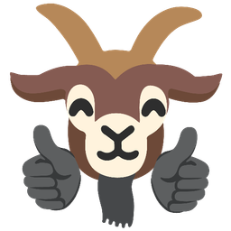 thumbs up and goat