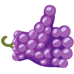thumbs up and grapes