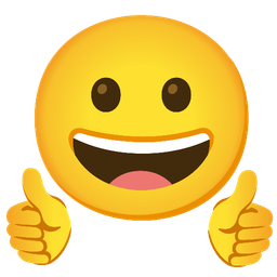 Thumbs up and Grinning face