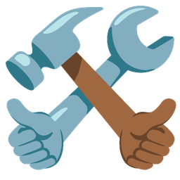 thumbs up and hammer and wrench