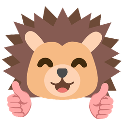 thumbs up and hedgehog