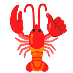 thumbs up and lobster
