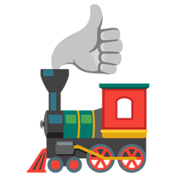 thumbs up and locomotive