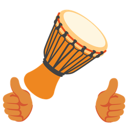 thumbs up and long drum