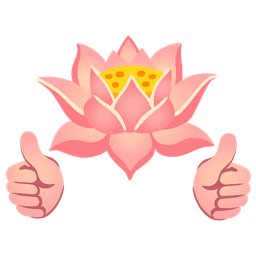 thumbs up and lotus
