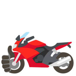 thumbs up and motorcycle