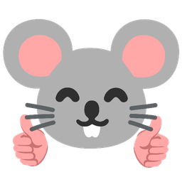 thumbs up and mouse face