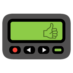 thumbs up and pager