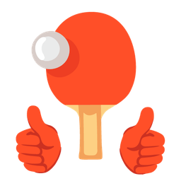 thumbs up and ping pong