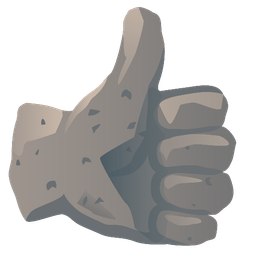 thumbs up and rock