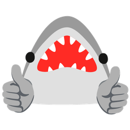 thumbs up and shark