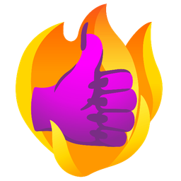 thumbs up and smiling face with horns