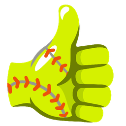 thumbs up and softball