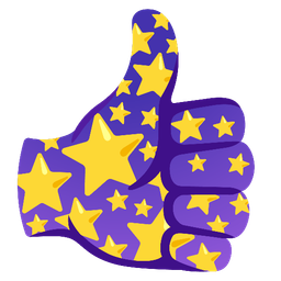 thumbs up and star