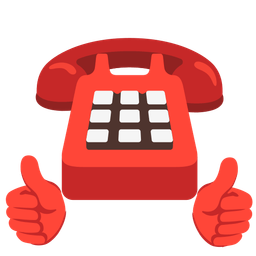 thumbs up and telephone