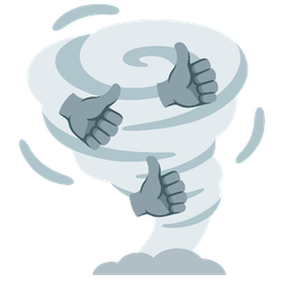 thumbs up and tornado