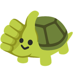 thumbs up and turtle