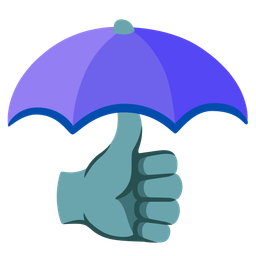 thumbs up and umbrella