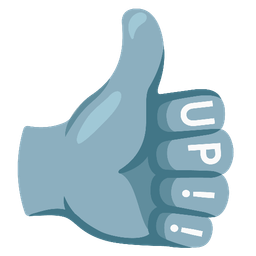 thumbs up and UP! button