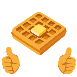 thumbs up and waffle