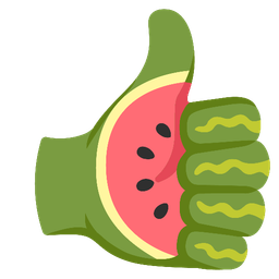 thumbs up and watermelon