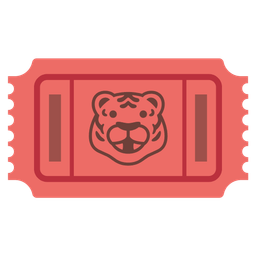 Tiger face and Admission tickets