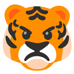 tiger face and angry face