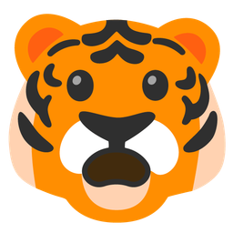 Tiger face and Anguished face