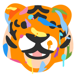 Tiger face and Artist palette