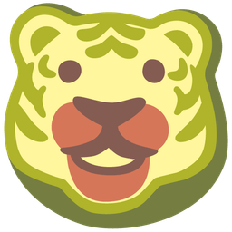 tiger face and avocado