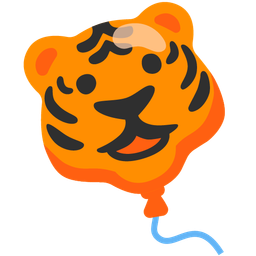 Tiger face and Balloon