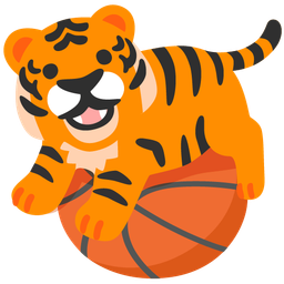Tiger face and Basketball