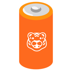 Tiger face and Battery